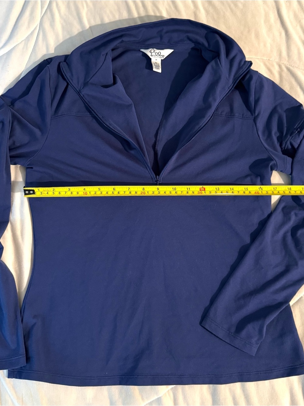 Lilly Pulitzer Royal Blue Quarter-Zip Hoodie Top